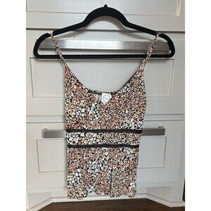 Blue Rain Women’s Fall Floral Spaghetti Strap Tank Top Size XS Multicolor